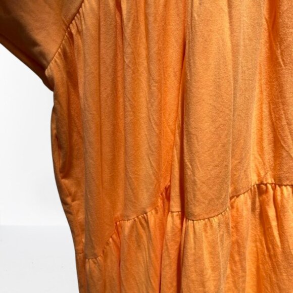 Sky Maxi Dress Crochet Strapless‎ Dreamsicle Orange Tiered Flattering NEW Large - Picture 4 of 6